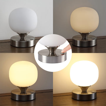 Owen 6.13" Bohemian Farmhouse Iron Rechargeable Integrated LED Table Lamp - JONATHAN Y